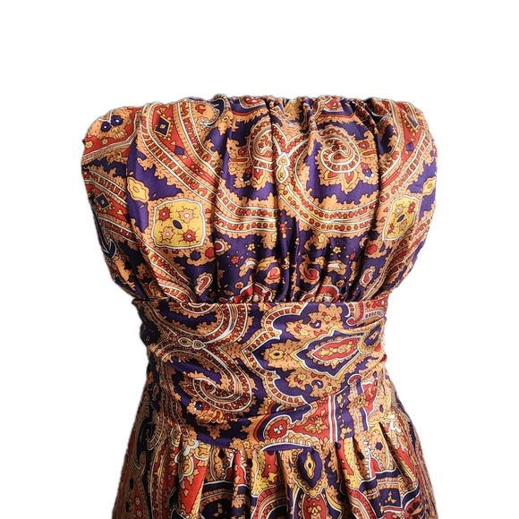 The Limited Boho Maxi Dress Hippie Paisley Festival 70s Flowy Tiered Floral Sz 0 - Picture 3 of 13